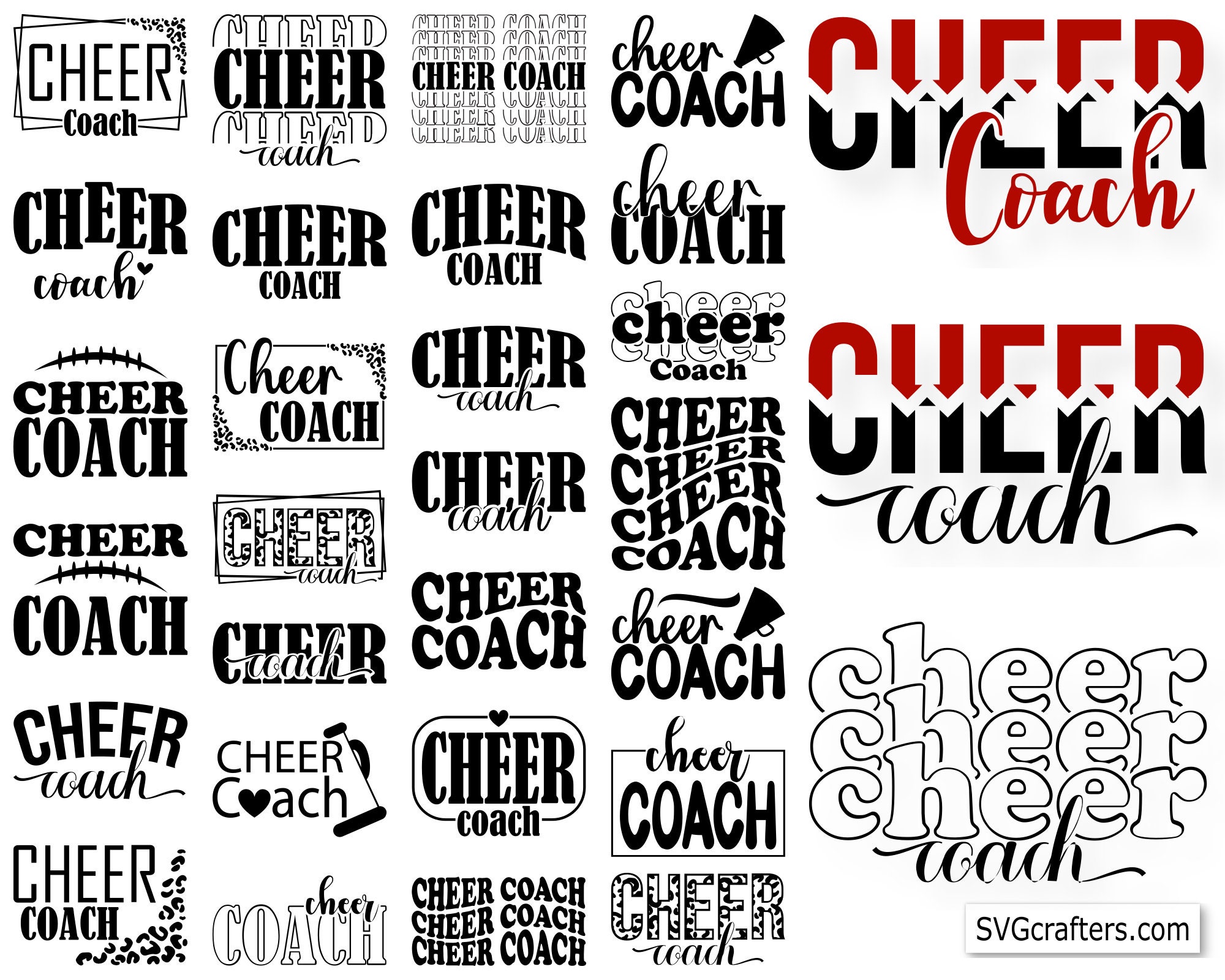 Cheer Coach Svg Cheerleader Svg Cheerleading Svg Game Day Etsy Canada