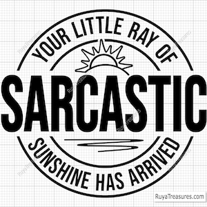 Your Little Ray of Sarcastic Sunshine is aangekomen Svg Png, sarcastische Svg grappig, Sunshine Svg, sarcastische Svg, Sassy Svg, volwassen Svg, grappige Svg