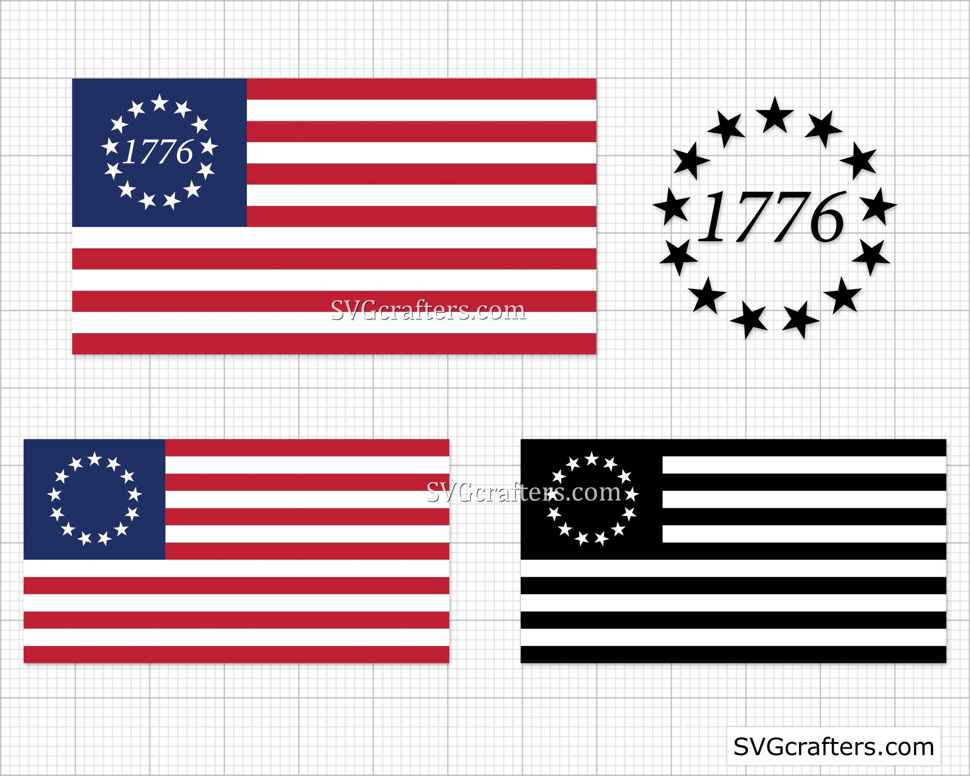 Betsy Ross Flag Coloring Page