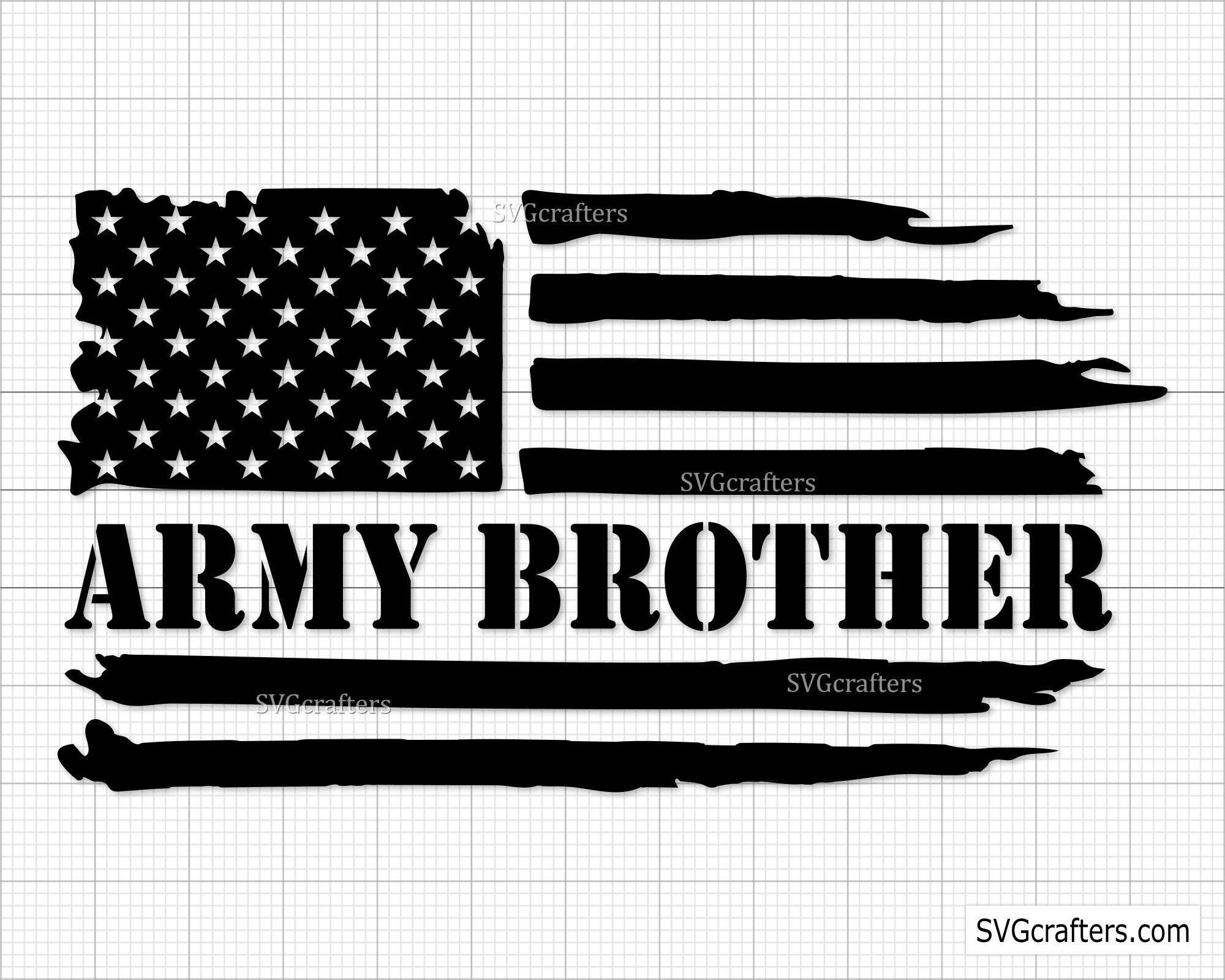 Army Brother Svg Png Army Svg Military Svg Proud Army Etsy