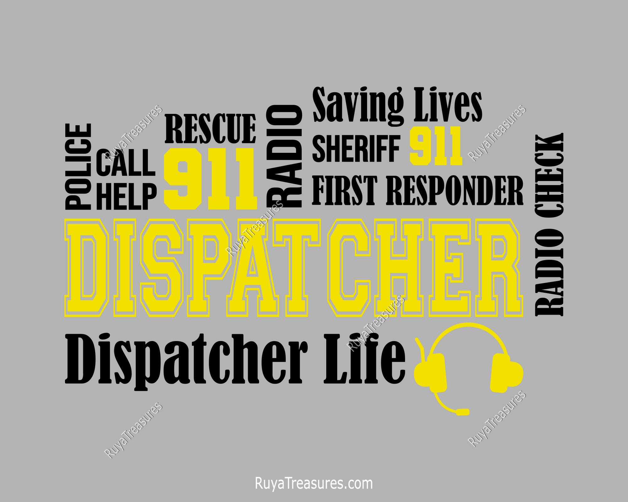 911 Dispatcher Svg, Dispatcher Life Svg, First Responder Svg, Police ...