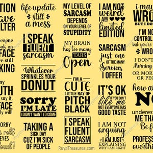 Sarcastic Quotes Bundle Svg