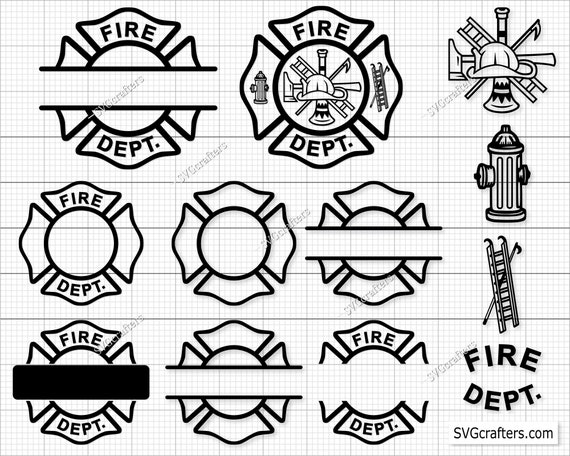 Fire Dept svg Firefighter svg Maltese Cross svg fireman 