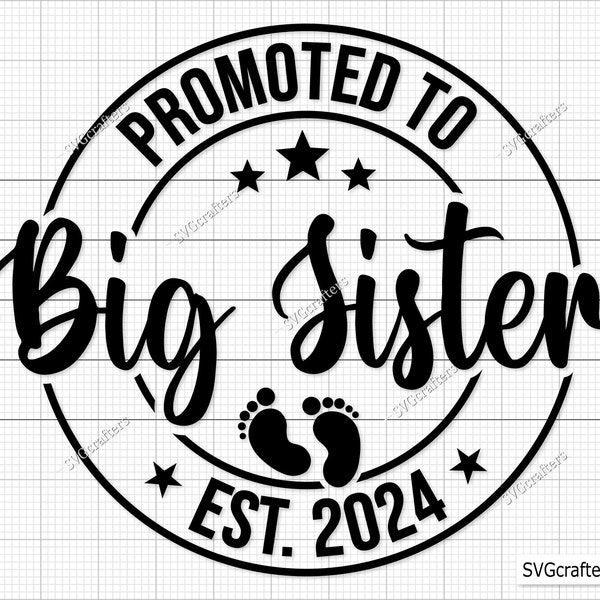Promoted to big sister est 2024 svg Etsy Österreich