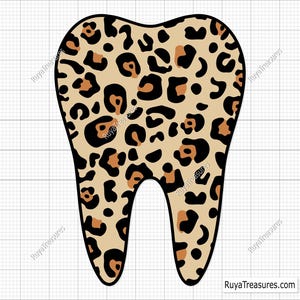 Dent Svg, Svg dentaire, dents, Svg dent dentiste, Svg dent léopard, hygiéniste Svg - imprimable, fichiers Cricut & Silhouette