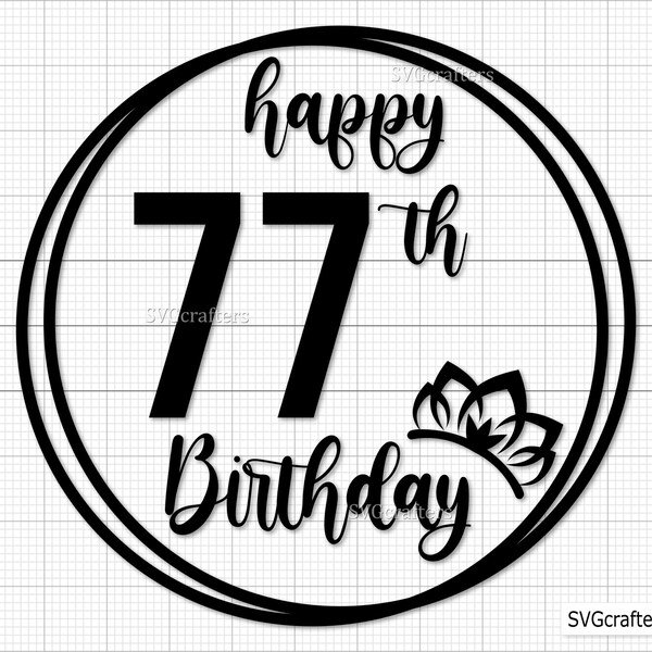 77th Birthday Png - Etsy UK
