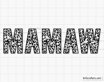 Leopard Mamaw svg, Leopard Print svg, mamaw leopard png, mom life svg, mom svg, cheetah mom svg, mommy svg - Printable, Cricut & Silhouette