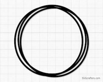 Circle Frame svg, Circle monogram svg, wreath svg, circle frames svg, circle svg, circle border svg - Printable, Cricut & Silhouette files