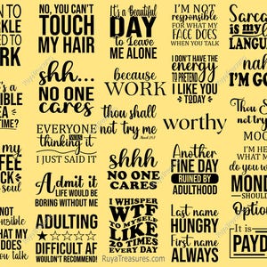 Sarcastic Quotes Bundle Svg