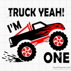 Camion ouais j'ai 1 an Svg, camion ouais Svg, 1er anniversaire Svg Png, anniversaire garçons chemise Svg, premier Svg, 1er anniversaire garçon Svg, un an Svg