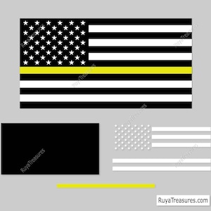 Thin Yellow Line Flag Svg, 911 verzender Svg, Thin Gold Line Svg, verzending Svg, EMS Svg, 911 Svg, First Responder Svg, openbare veiligheid Svg