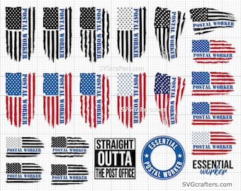 Bundle Postal worker svg, Postal svg, Post Office svg, Essential worker svg, postal worker png,essential svg -Printable, Cricut & Silhouette