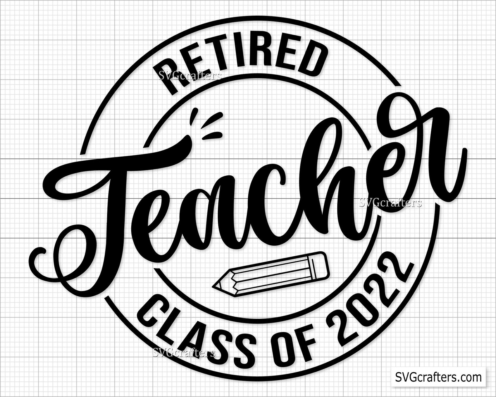Retired Teacher Svg Retirement Svg Retired Svg Teacher Etsy