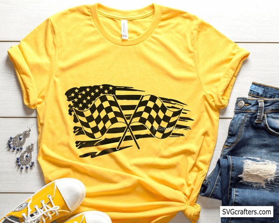 レース用アメリカ国旗 SVG、レース用 USA 国旗 SVG、アメリカ国旗付き