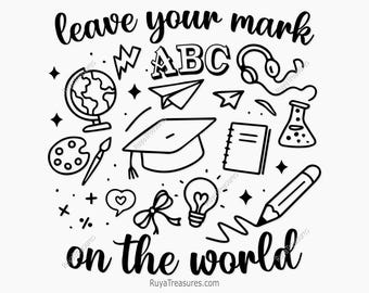 Deja tu huella en este mundo (Svg), cita inspiradora (Svg), frase motivacional (Svg), mensaje positivo (Svg), cree en ti mismo (Svg)