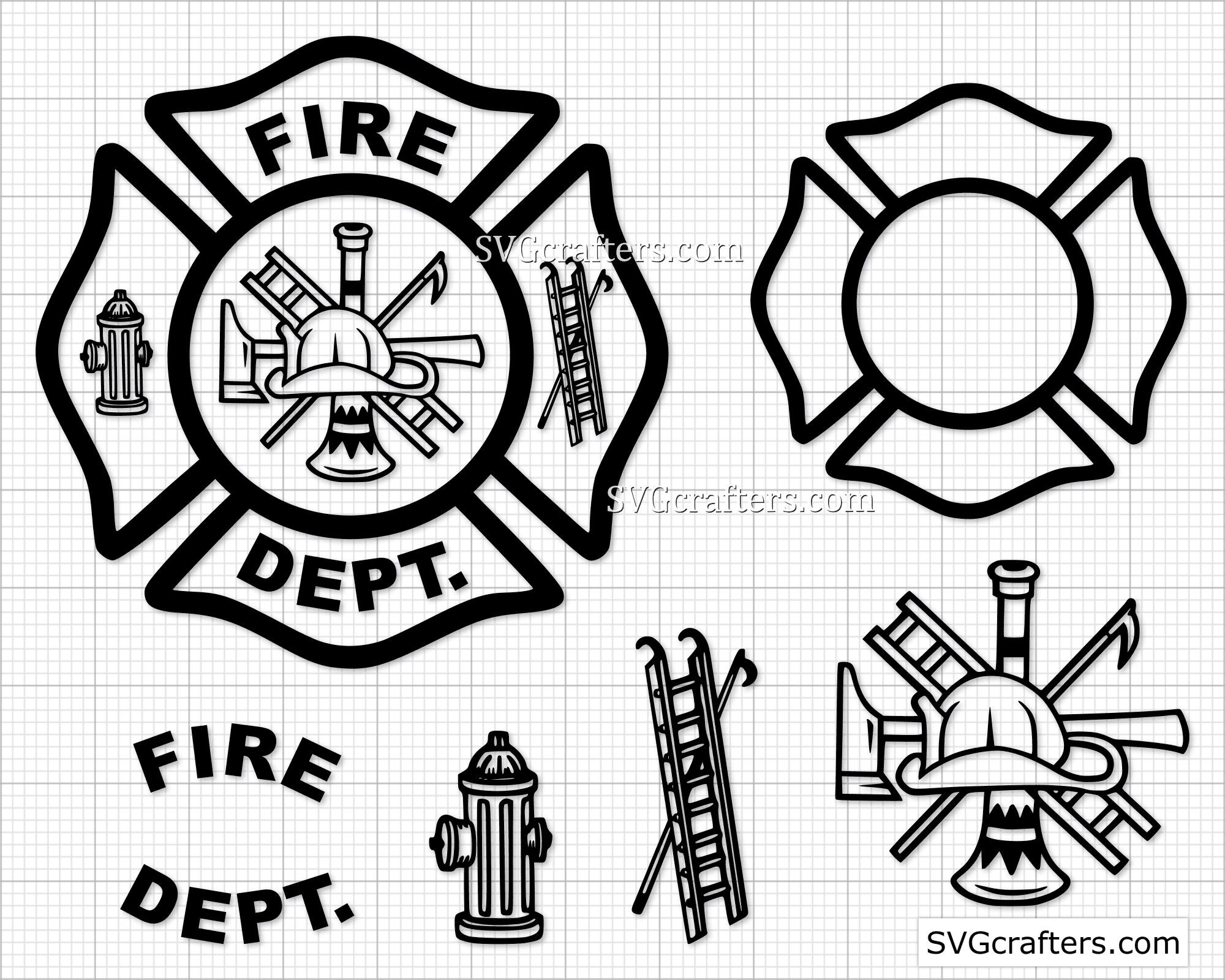 Paper, Party & Kids Fireman Svg Firefighter Cricut Firefighting Clipart