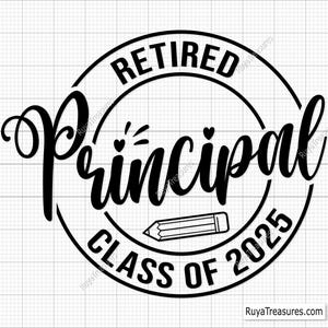 Principal retraité de la promotion 2025, Svg principal à la retraite, Svg retraite, Svg retraité, Svg départ à la retraite d'un enseignant, Svg de directeur d'école