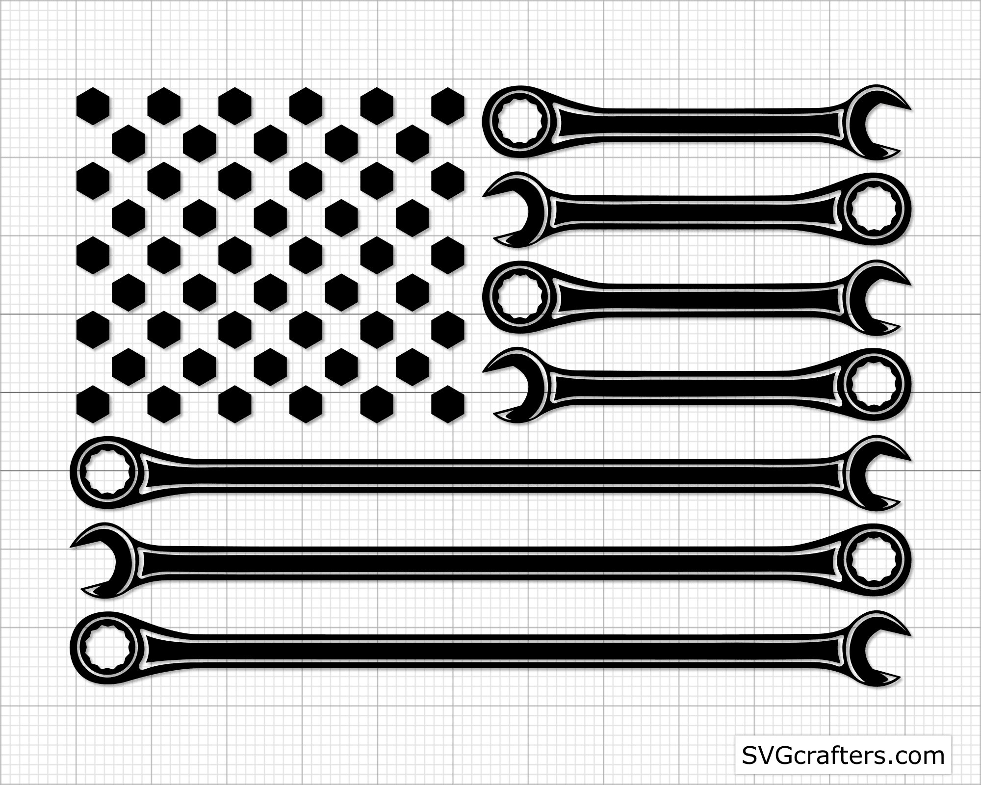 Wrench Flag svg Mechanic svg mechanic clipart mechanic Etsy
