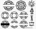 Fire Dept Svg, Firefighter Svg, Maltese Cross Svg, Fireman Svg, Fire Department Svg, Fire Fighter Svg - Printable, Cricut & Silhouette Files