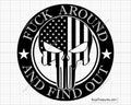 FAAFO Punisher Flag Svg Png, Punisher Skull Svg, 2nd Amendment Svg, Punisher Vector, Skull Vector, Guns Svg - Printable, Cricut & Silhouette