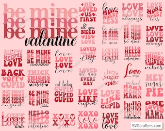 35 Retro Valentine Svg Bundle, Retro Valentine svg, popular svg bundle, Retro Valentine svg bundle - Printable, Cricut & Silhouette files