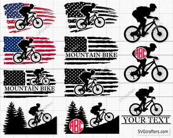 Mountain bike svg, Bicycle svg, Bike svg, Biker svg, Mtb svg, Mountain biker svg, Dirt bike svg, Sport svg - Printable, Cricut & Silhouette