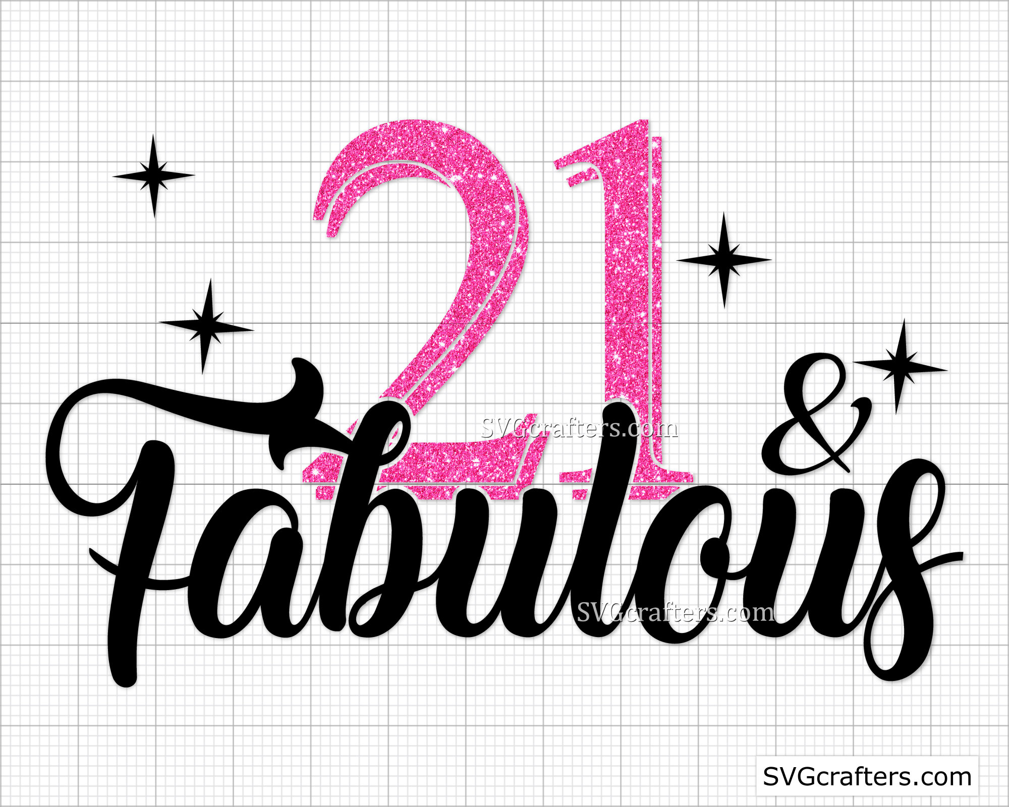 21st Birthday Card SVG