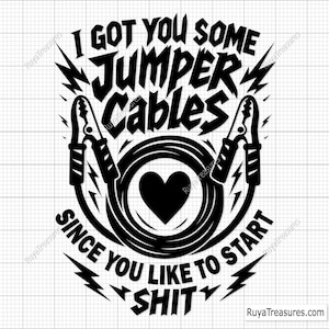 Bad Bitch Svg Png, Sage and Hood Svg, Jumper Cable Svg, aangezien je graag shit begint, grappige Svg, start Shit Svg, Sassy Girl Svg, grappige Svg