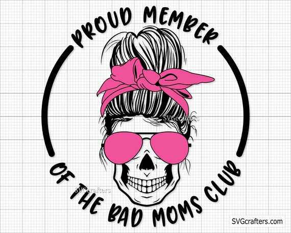 Women's Bad Moms Club Tank Top - Sleeveless Skull Graphic Tee For Workout & Casual Wear - View #7