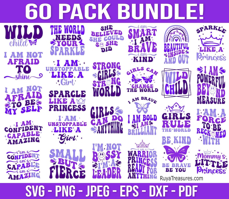 Retro Little Girl Svg Bundle