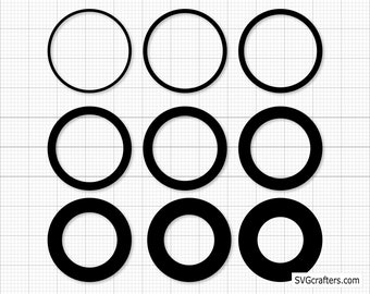 Circle Frame svg, Circle monogram svg, wreath svg, circle frames svg, circle svg, circle border svg - Printable, Cricut & Silhouette files