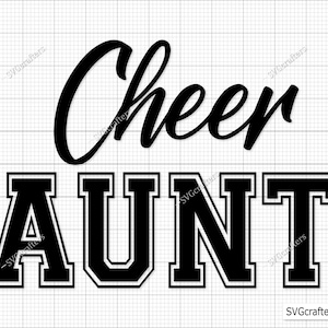 Cheer Aunt svg, Cheer svg, Fußball svg, Fußball-Tante svg, Cheerleader svg, Tante svg, Spieltag svg - Printable, Cricut & Silhouette Dateien