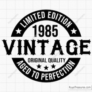 40 Geburtstags-Svg Png, 40. Geburtstags-Svg-Datei, Vintage 1985-Svg, 40