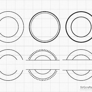 Kreis Rahmen svg, Kreis Monogramm svg, Kranz svg, Kreisrahmen svg, Kreis Monogramm svg - Printable, Cricut & Silhouette Dateien