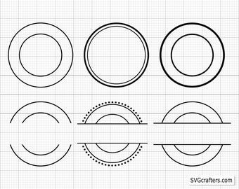 Circle Frame svg, Circle monogram svg, wreath svg, circle frames svg, circle svg, circle border svg - Printable, Cricut & Silhouette files