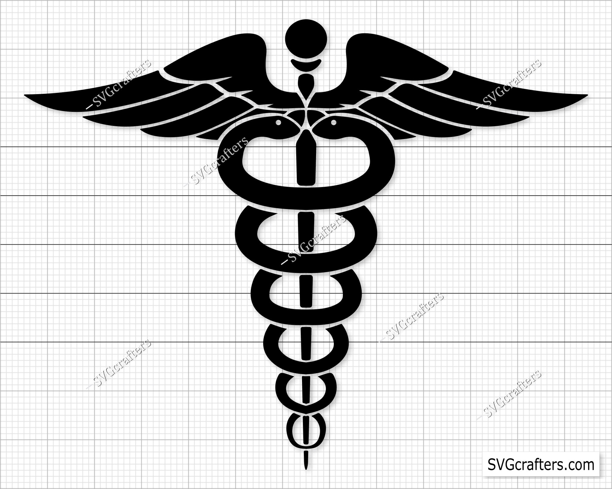 Caduceus Svg Caduceus Vector Caduceus Png Nurse Heartbeat - Etsy