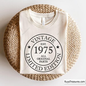 51st Birthday Vintage 1975 Limited Edition Svg
