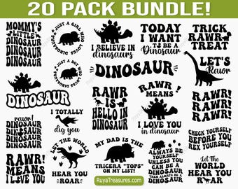 Cytaty o dinozaurach w stylu retro (SVG), zabawne dinozaury (SVG), T-rex (SVG), prehistoryczne (SVG), zabytkowe dinozaury (SVG), dzieci (SVG), miłośnik dinozaurów (SVG), urocze dinozaury (SVG)