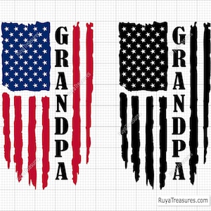 Drapeau en détresse grand-père Svg, grand-père Svg, grand-père Svg, grand-père Png, grand-père Svg, Svg papa - fichiers imprimables, Cricut & Silhouette