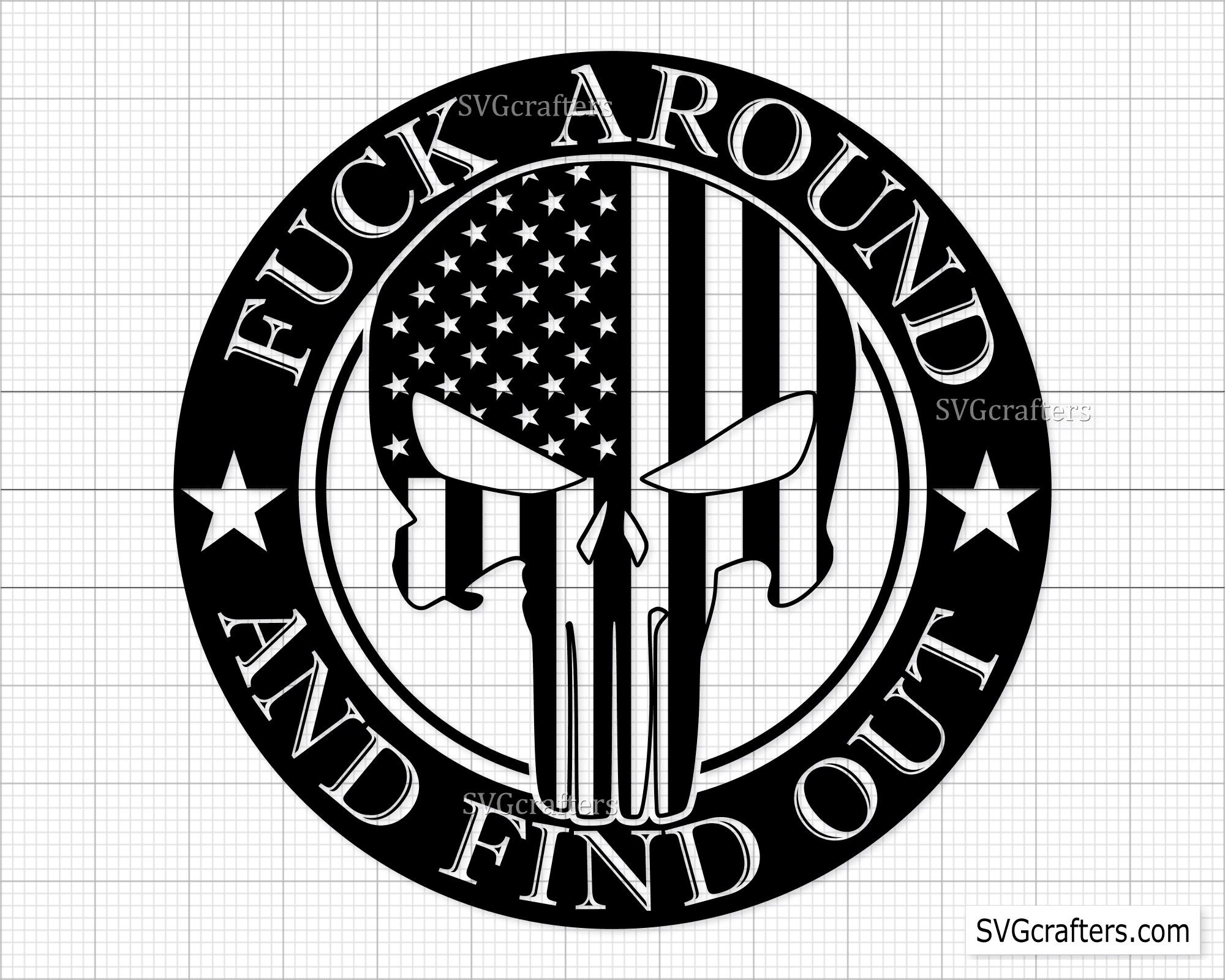 FAAFO Punisher Flag Svg Png Punisher Skull Svg 2nd Amendment