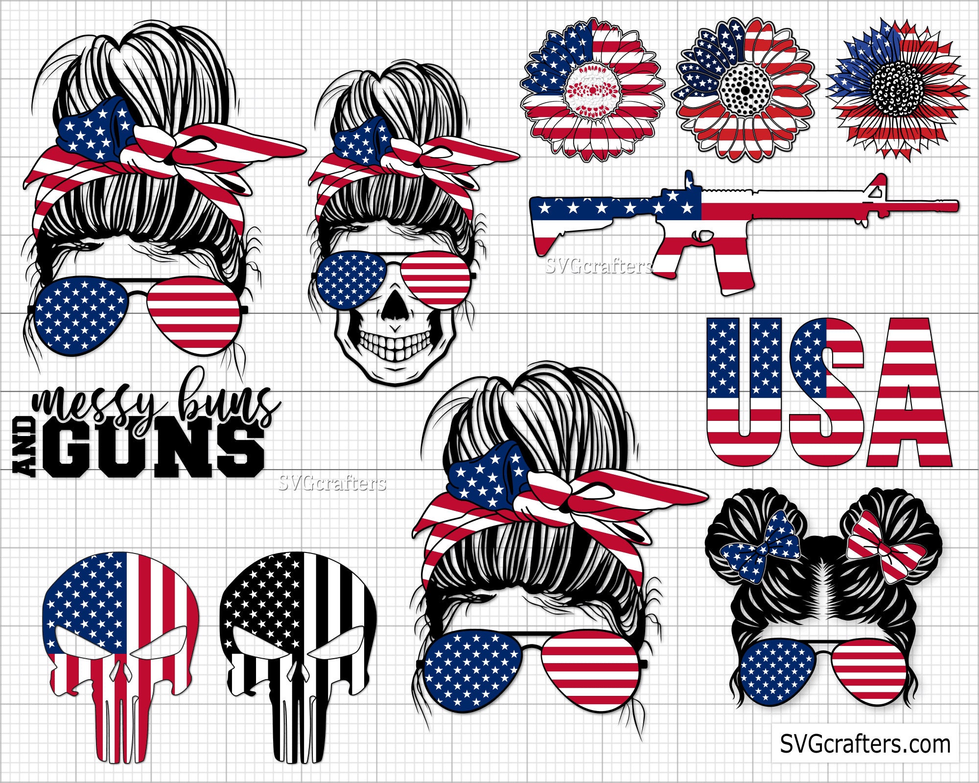 American Flag Svg Us Flag Svg Distressed Flag Svg Grunge - Etsy