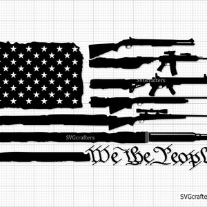 American Flag Svg, Patriotic Svg, We the People Svg, 2nd Amendment Svg, 4th of July Svg, Freedom Svg - Printable, Cricut & Silhouette files