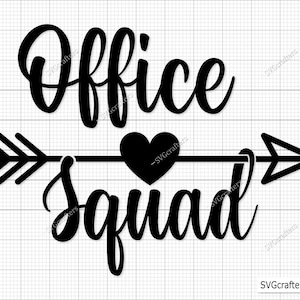 Office Squad SVG, Office Squad PNG, Prezent dla pracowników biurowych, Dla Office Squad, Zespół biurowy, Współpracownik - Do druku, Cricut i sylwetka