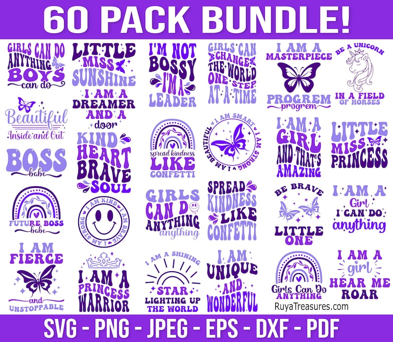 Retro Little Girl Svg Bundle