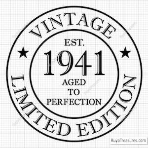 84e anniversaire Svg, 84e Svg, ancien numéro 84 Svg, 84e fichier coupe pour Cricut, vieilli à la perfection Svg, Svg 1941, Cricut & Silhouette vintage