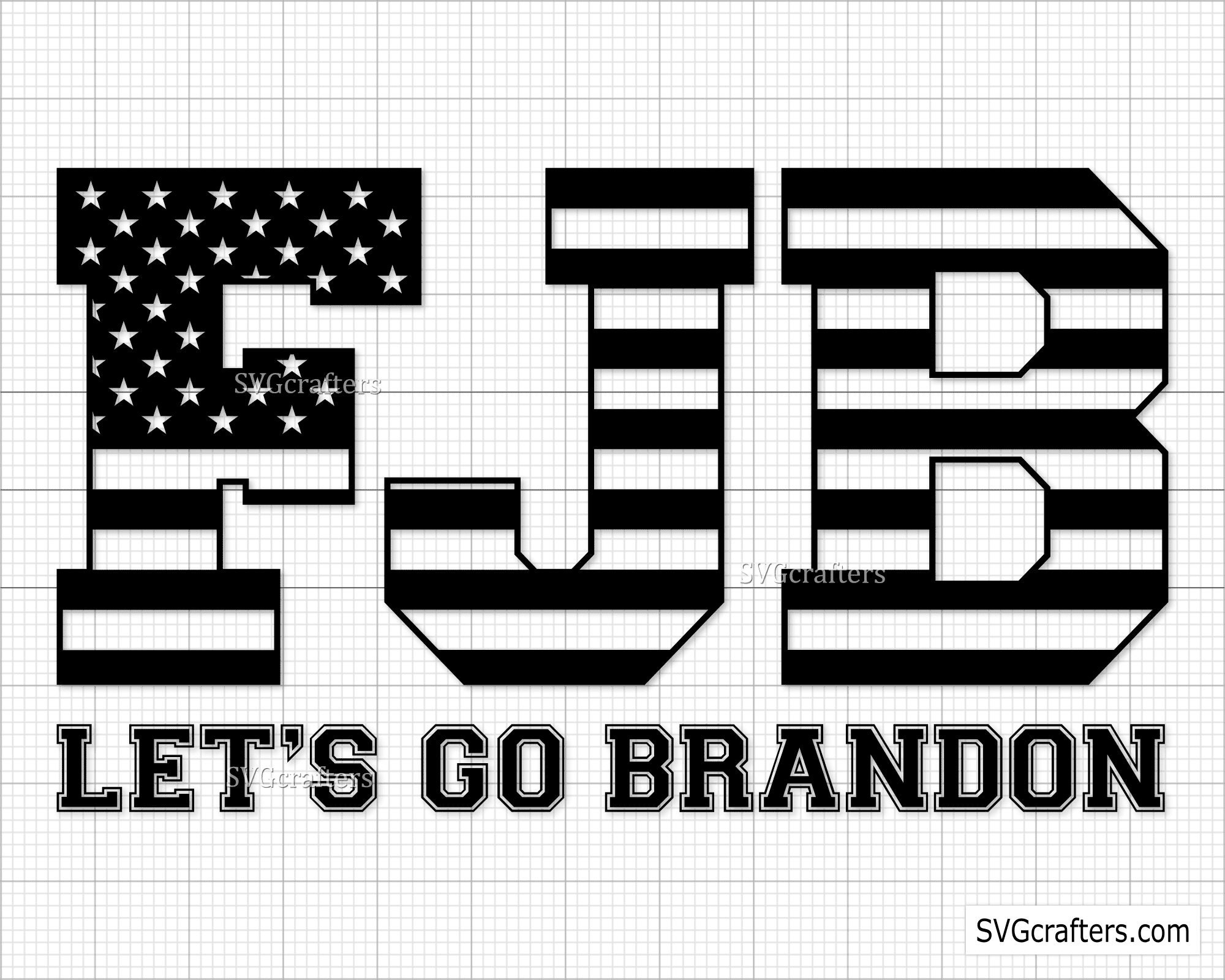 Fjb Lets Go Brandon 4th July Stock Vector (Royalty Free