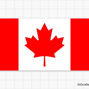 Drapeau du Canada svg, svg du Canada, drapeau canadien svg, svg de feuille d'érable, svg patriotique, clipart Canada - imprimable, fichiers de coupe Cricut & Silhouette