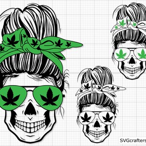 Weed Momlife svg, Weed Mom svg, Messy Bun svg, Weed svg, Cannabis svg, Weed svg - Printable, Cricut & Silhouette
