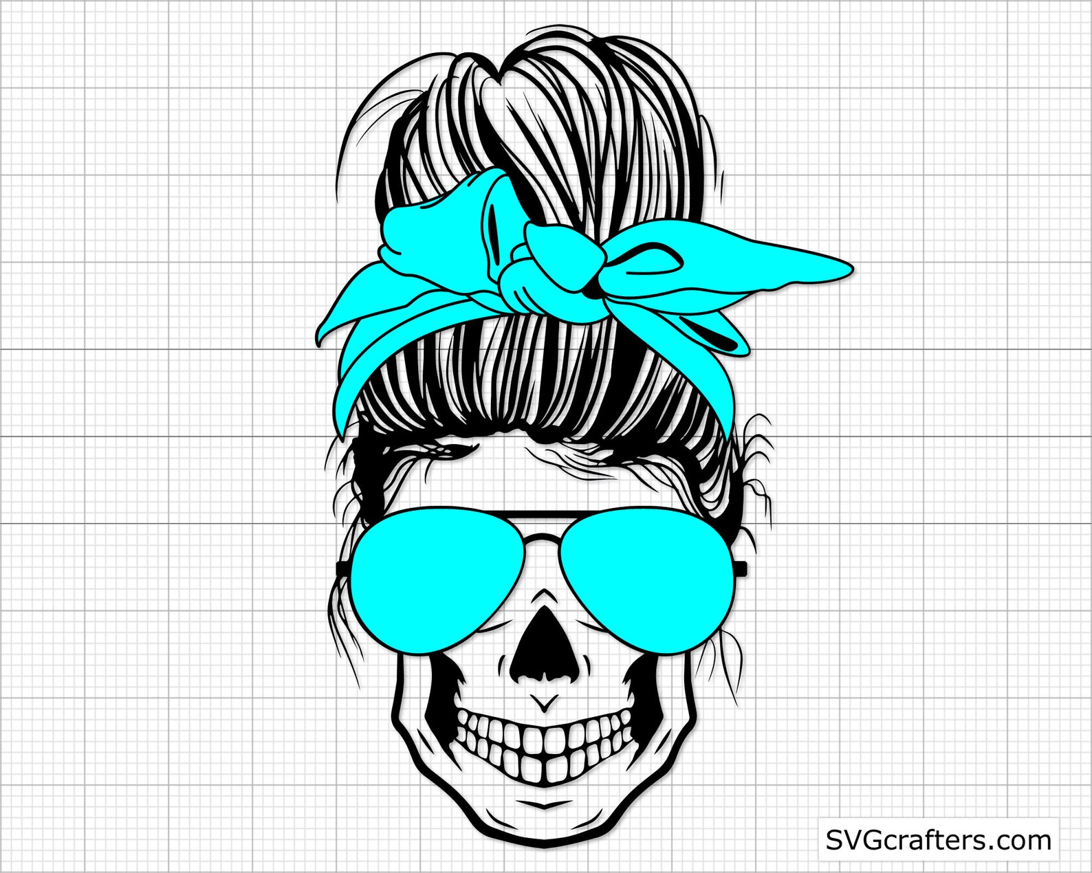 Download Layered Mom Skull Svg Messy Bun Skull Svg Momlife SVG | Etsy