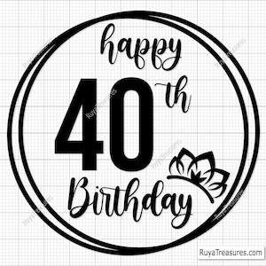 40th Birthday Svg Png, 40th Svg, Aged to Perfection Svg, 40 and Fabulous Svg, Vintage 1985 Svg - Printable, Cricut & Silhouette Cut Files